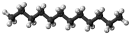 Ball and stick model of dodecane{{{画像alt2}}}