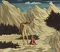 『荒野の洗礼者聖ヨハネ』 (8.4 x 31.8センチ)、ナショナル・ギャラリー (ワシントン)