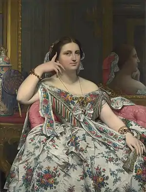 『モワテシエ夫人』1856年ナショナル ギャラリー(ロンドン)"Madame Moitessier"