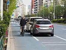 緩衝帯がない例（東京都文京区）