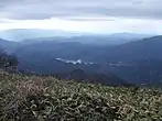 山頂より面河ダム方面を見る