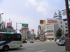 西鉄久留米駅前の景観(2005年7月27日)
