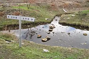 堺田駅付近の分水嶺