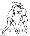 overhand (overcut)