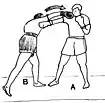 cross — in counter-punch with a looping