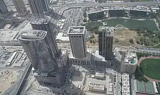 建設中のドバイ・メディア・シティの俯瞰（2007年）