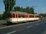 フランクフルト市電の旧塗装で使用されるO形(2005年撮影)