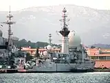 艦尾から撮られた「デュケーヌ」