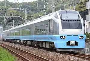 本列車で運用されているE653系(2024年4月)