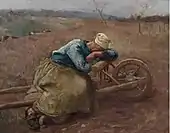 「休憩する女」