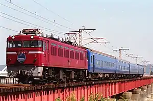 ED76牽引寝台特急「彗星」（日豊本線、日向新富駅 - 佐土原駅間）