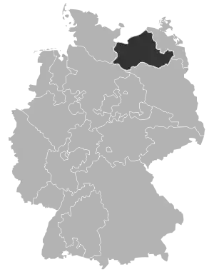 Karte der Evangelisch-Lutherischen Landeskirche Mecklenburgs