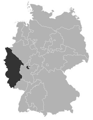 Karte der Evangelischen Kirche im Rheinland