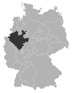 Karte der Evangelischen Kirche von Westfalen