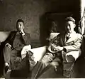 YAMAMOTO Goro (left) & Kansuke around 1940. 山本五郎（左） と 悍右（右） 昭和15年頃