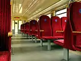 車内(内装更新車、リトアニア鉄道)