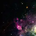 タランチュラ星雲に近い大マゼラン雲の領域