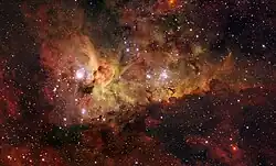 イータカリーナ星雲は、りゅうこつ座η星やHD 93129Aを含む