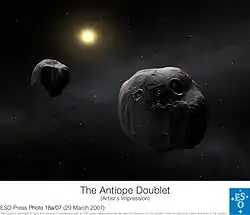 アンティオペと衛星（想像図）