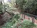 西郭へと繋がる土橋と虎口