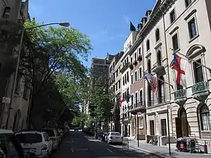 East 69th Street between Park and Madison Avenues, in the Upper East Side Historic District