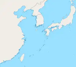 女島灯台の位置(東シナ海内)