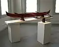 コアの材を使ったカヌー