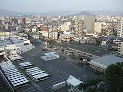 江波皿山からの江波車庫 2010年5月撮影