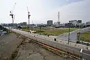 再開発工事中の海老名駅間地区（2018年3月）