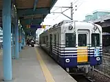 地上の仮駅当時のホーム（2007年）