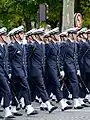 半脚絆。2007年パリ祭のフランス海軍兵学校生徒