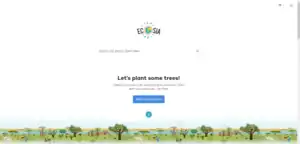 Ecosiaのホームページのスクリーンショット(2020年8月時点)