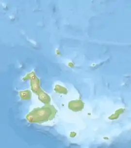 ピンタ島の位置（ガラパゴス諸島内）
