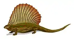 エダフォサウルス（生態復元想像図）