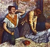 『アイロンをかける2人の女』(1884) オルセー美術館"Repasseuses"