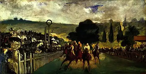 ロンシャン競馬場 Les Courses à Longchamp、エドゥアール・マネ(Édouard Manet)、1867年