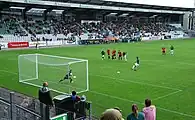 試合中のスタジアム