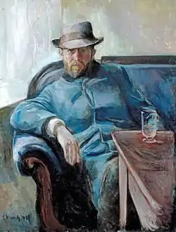 『ハンス・イェーゲルの肖像』1889年。油彩、キャンバス、109 × 84 cm。オスロ国立美術館。