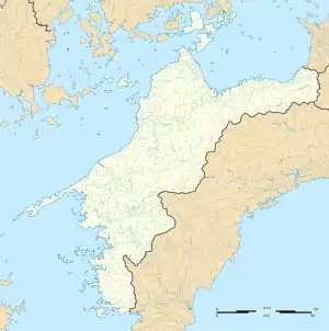 2020年東京オリンピックの聖火リレーの位置（愛媛県内）