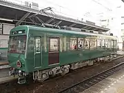 台車交換後の姿。711号車(左)731号車(右)
