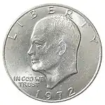 アイゼンハワー・ダラー硬貨、1972年