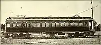 開通初期の交流電車（1909年撮影）