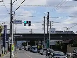 西尾線から平坂支線が分岐していた矢曽根町交差点付近。