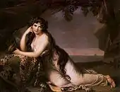 『アリアドネーに扮したハミルトン嬢』（1790年）