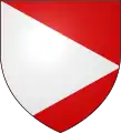 アンブラッセArgent, embrassé sinister Gules.又はPer pile traverse Argent and Gules.