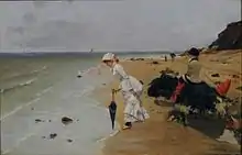 「海岸で」