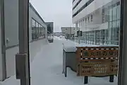「最北端の線路」看板（2014年4月）