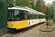 シュトゥットガルト市電から譲渡されたGT4形（2002年撮影）