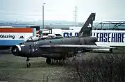 ライトニング F.2A　イングランド、ノッティンガムシャー州バルダートン（Balderton）郊外のスクラップヤードに展示されていた機体。