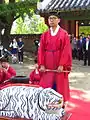 韓国の釈奠大祭で使われる敔